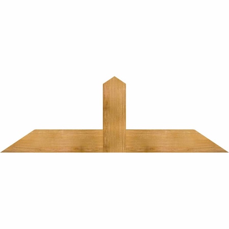 Ekena Millwork Portland Rough Sawn Timber Gable Bracket, Western Red Cedar, 60"W x 20"H x 4"D x 6"F, 8/12 Pitch GBW060X20X0406POR00RWR